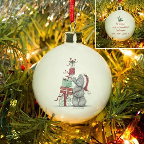 Personalised Me to You Stacking Presents Christmas Bauble Extra Image 1